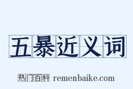 五暴近义词是什么意思的图片